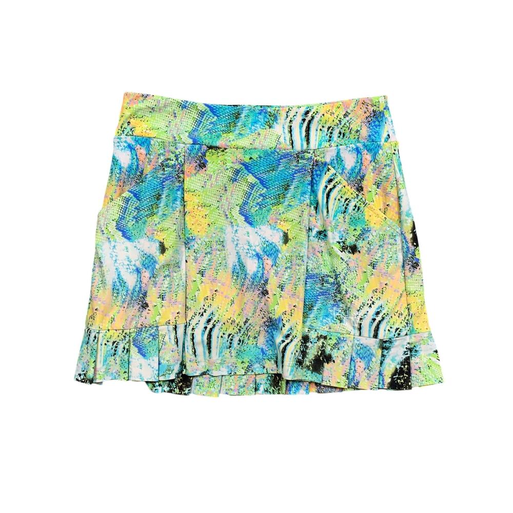 Tzu Tzu Skort Women M Medium Sport Python Print Samba Scaley Pleated Hem Pull On